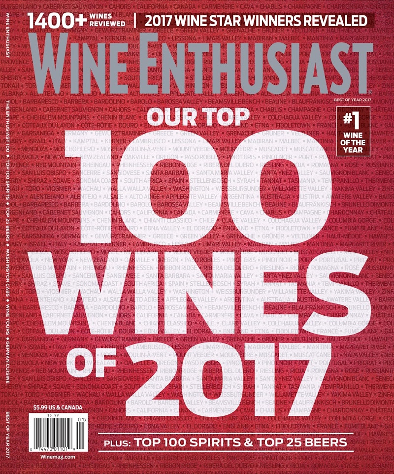 Wine-Enthusiast December 25, 2017 Issue Cover