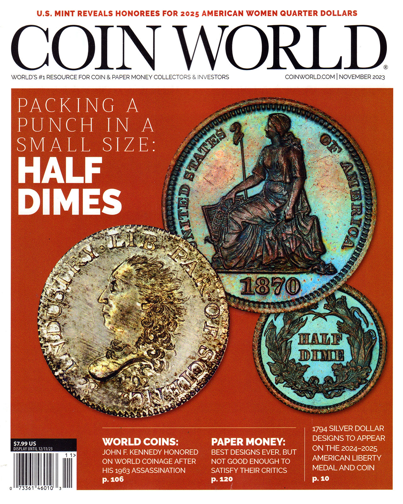 Coin-World-Weekly November 01, 2023 Issue Cover