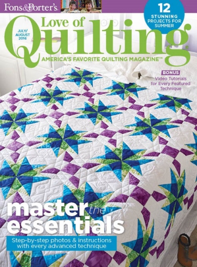 Fons & Porter's Love of Quilting July 01, 2016 Issue Cover
