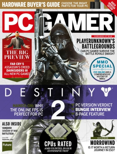 PC Gamer (US Edition) September 01, 2017 Issue Cover