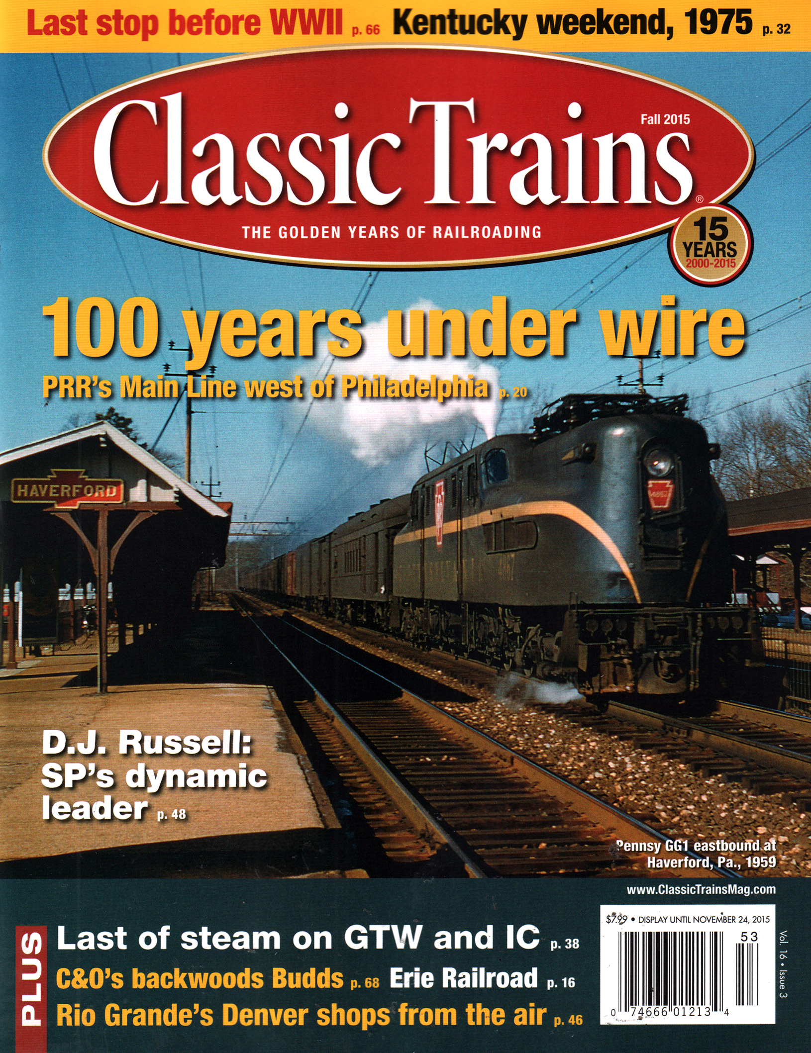 Classic-Trains September 01, 2015 Issue Cover