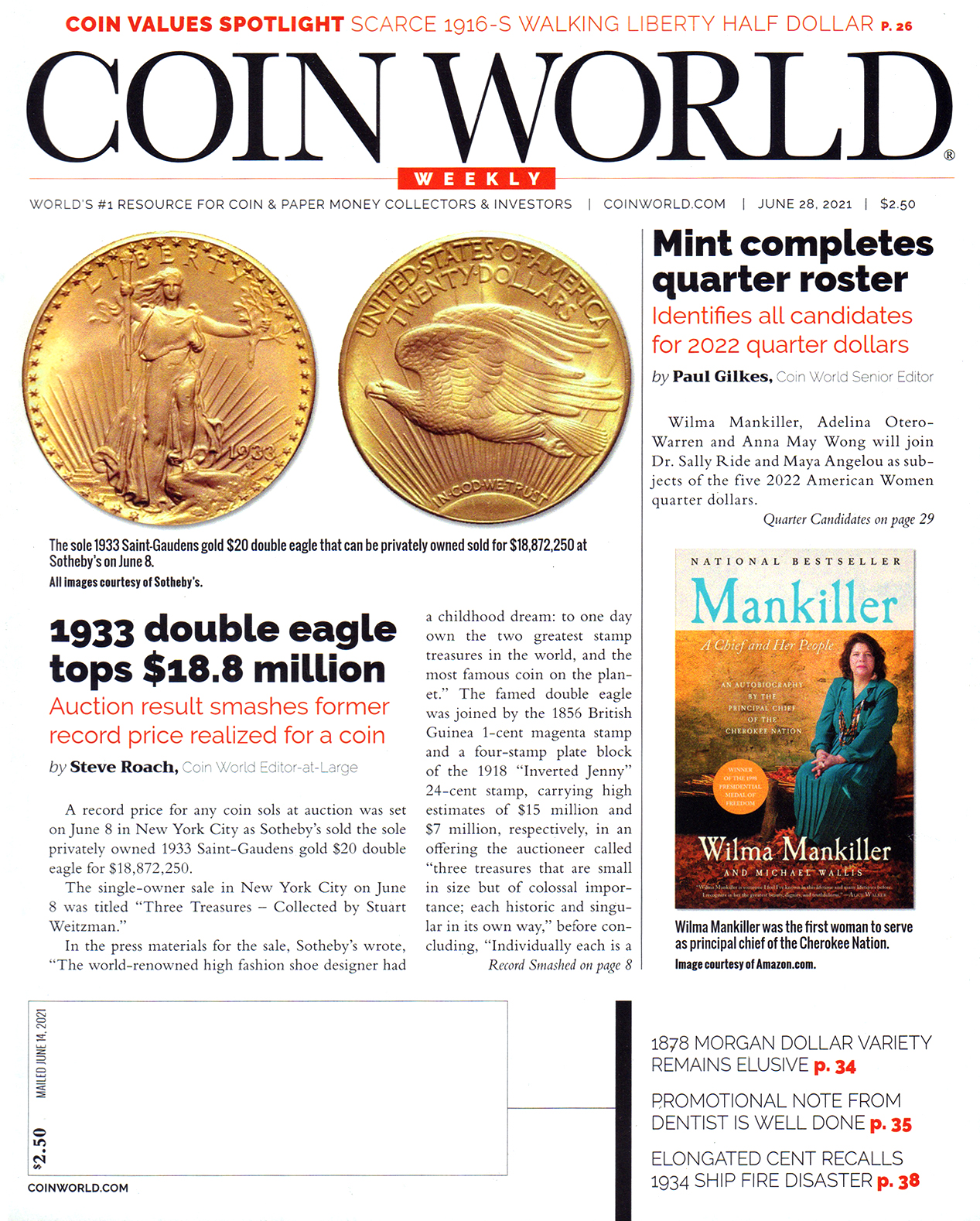Coin-World-Weekly June 28, 2021 Issue Cover
