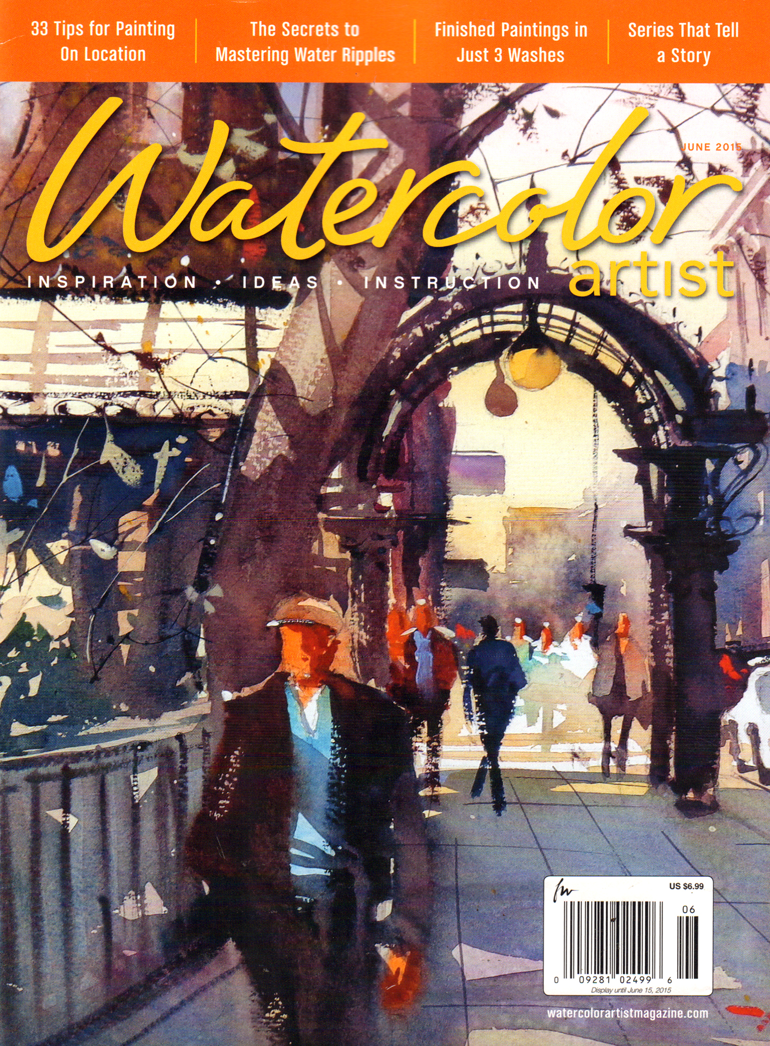 Watercolor-Artist June 01, 2015 Issue Cover