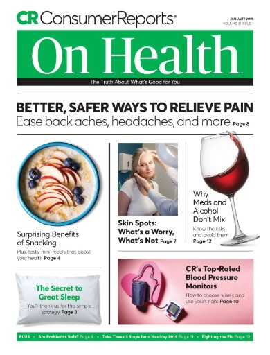 Consumer-Reports-On-Health December 01, 2018 Issue Cover
