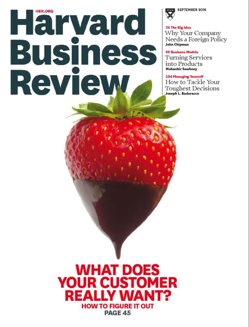 Harvard-Business-Review September 01, 2016 Issue Cover