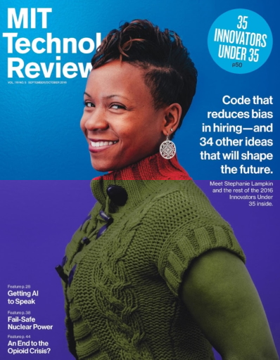 MIT Technology Review September 01, 2016 Issue Cover