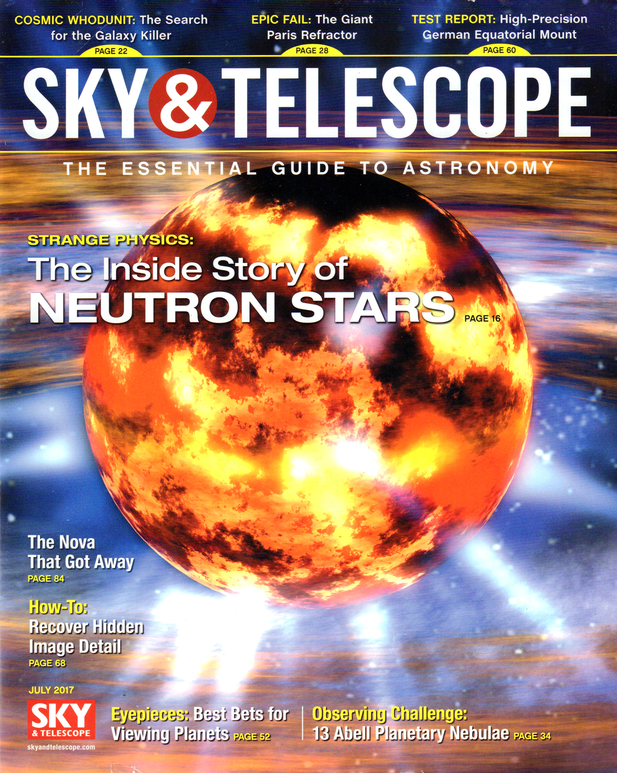 Sky-and-Telescope July 01, 2017 Issue Cover