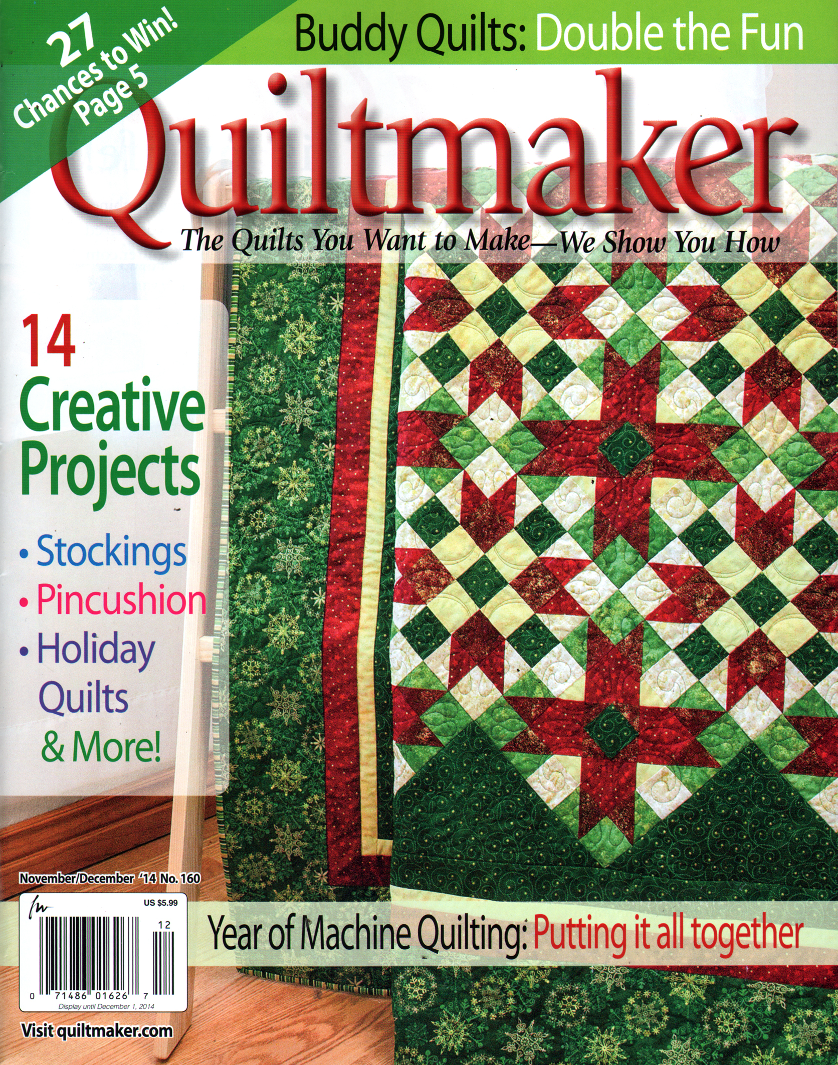 Quiltmaker November 01, 2014 Issue Cover