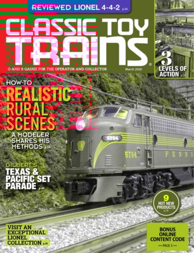 Classic Toy Trains March 01, 2020 Issue Cover