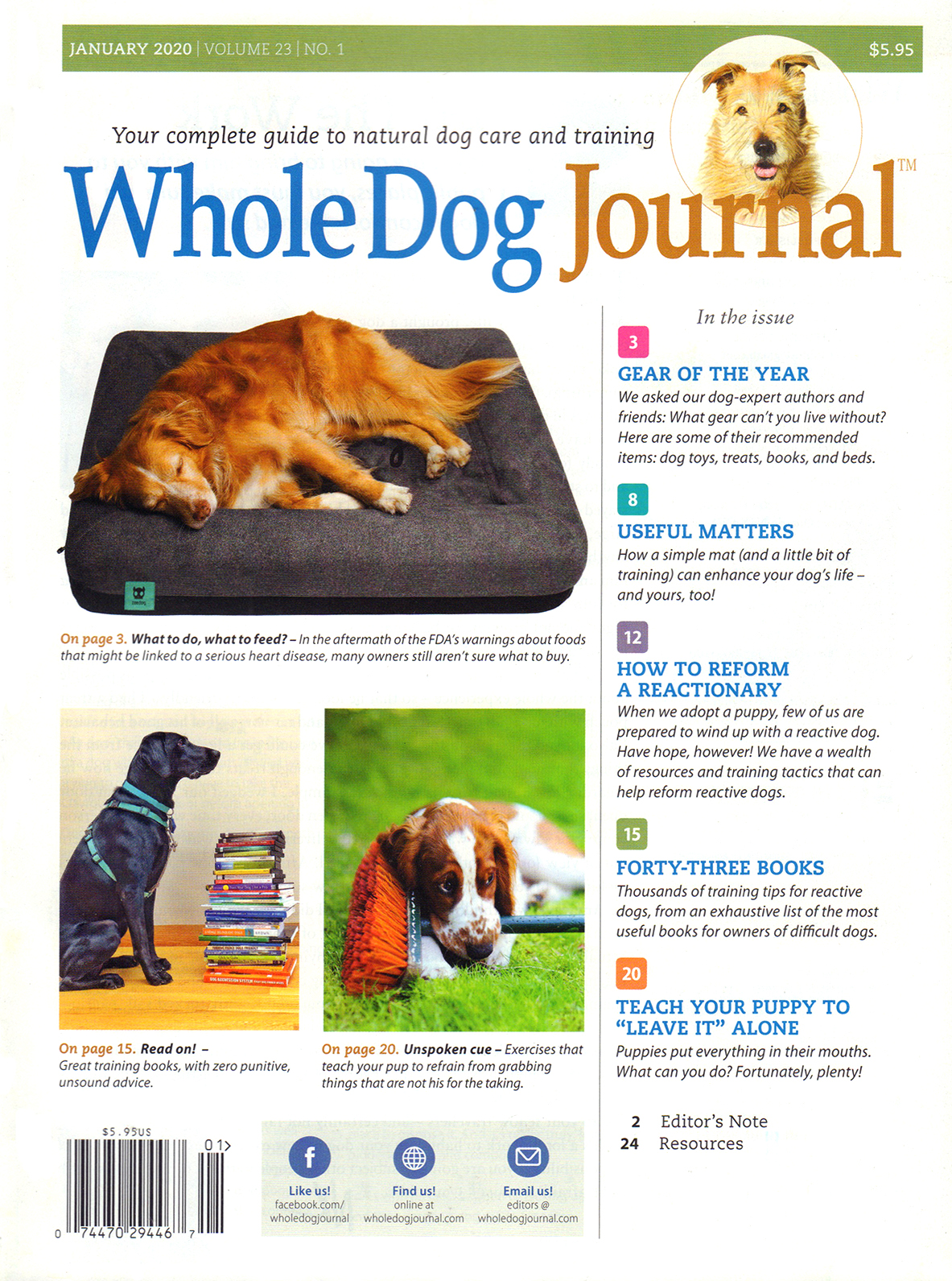 Whole-Dog-Journal January 01, 2020 Issue Cover