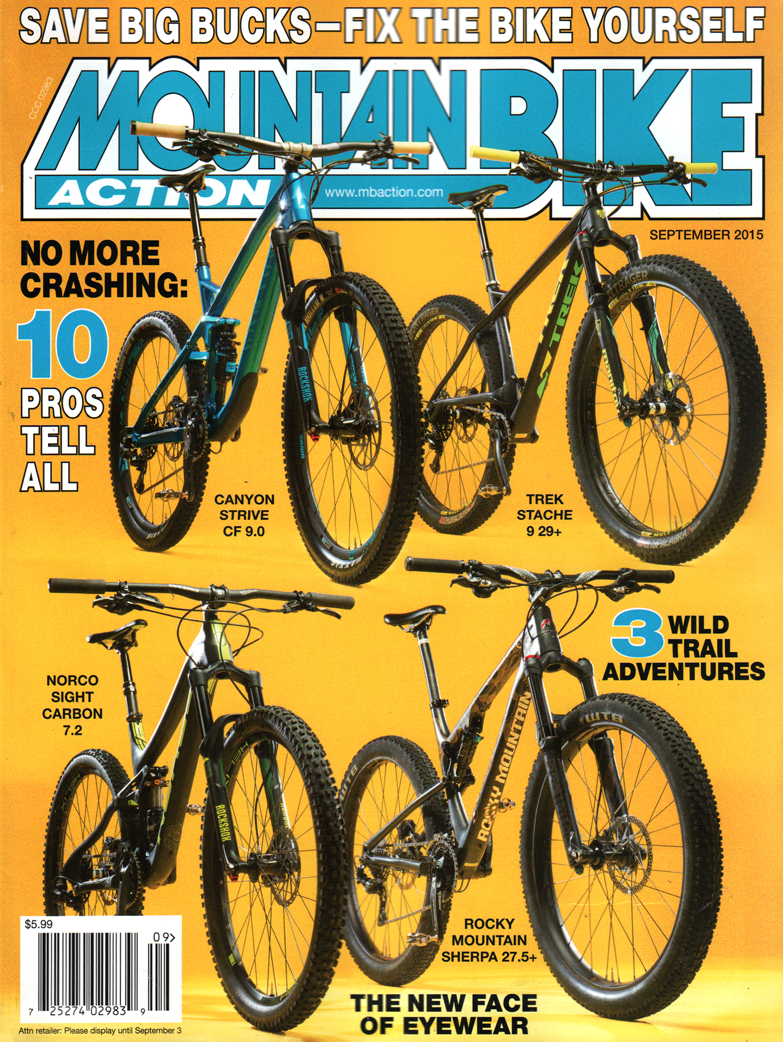 Mountain-Bike-Action September 01, 2015 Issue Cover