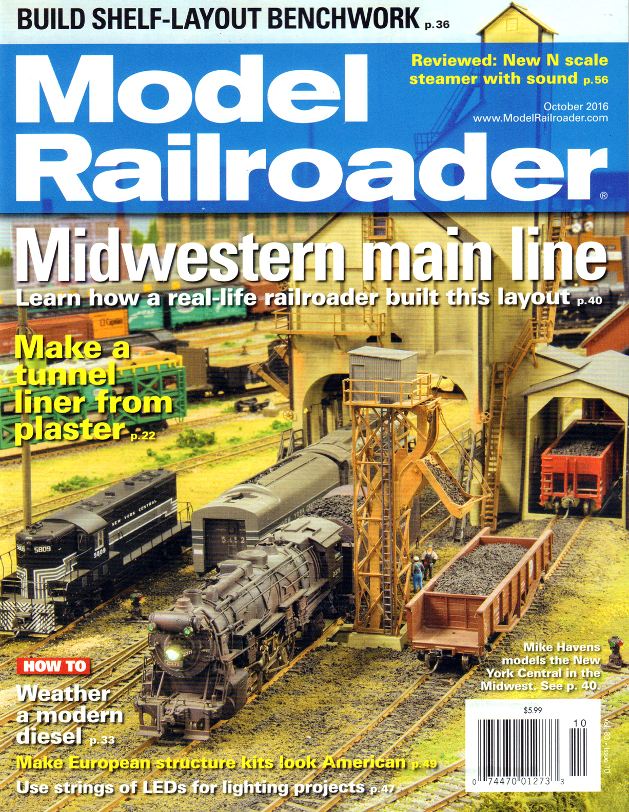 Model-Railroader October 01, 2016 Issue Cover