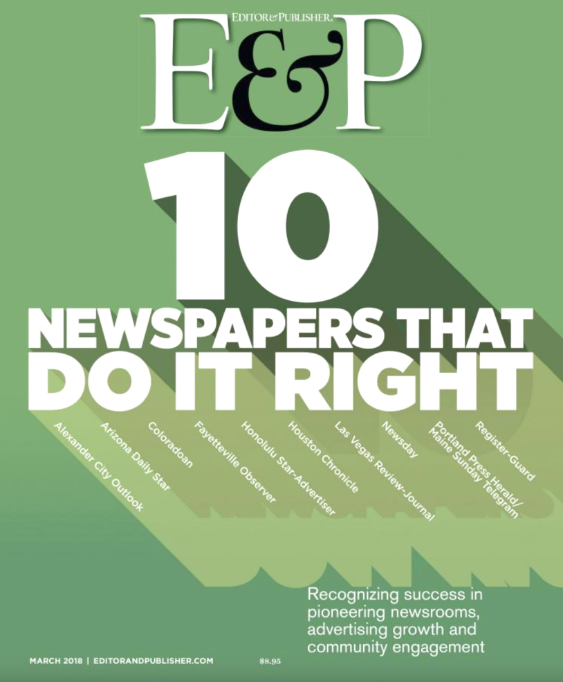 Editor-and-Publisher March 01, 2018 Issue Cover