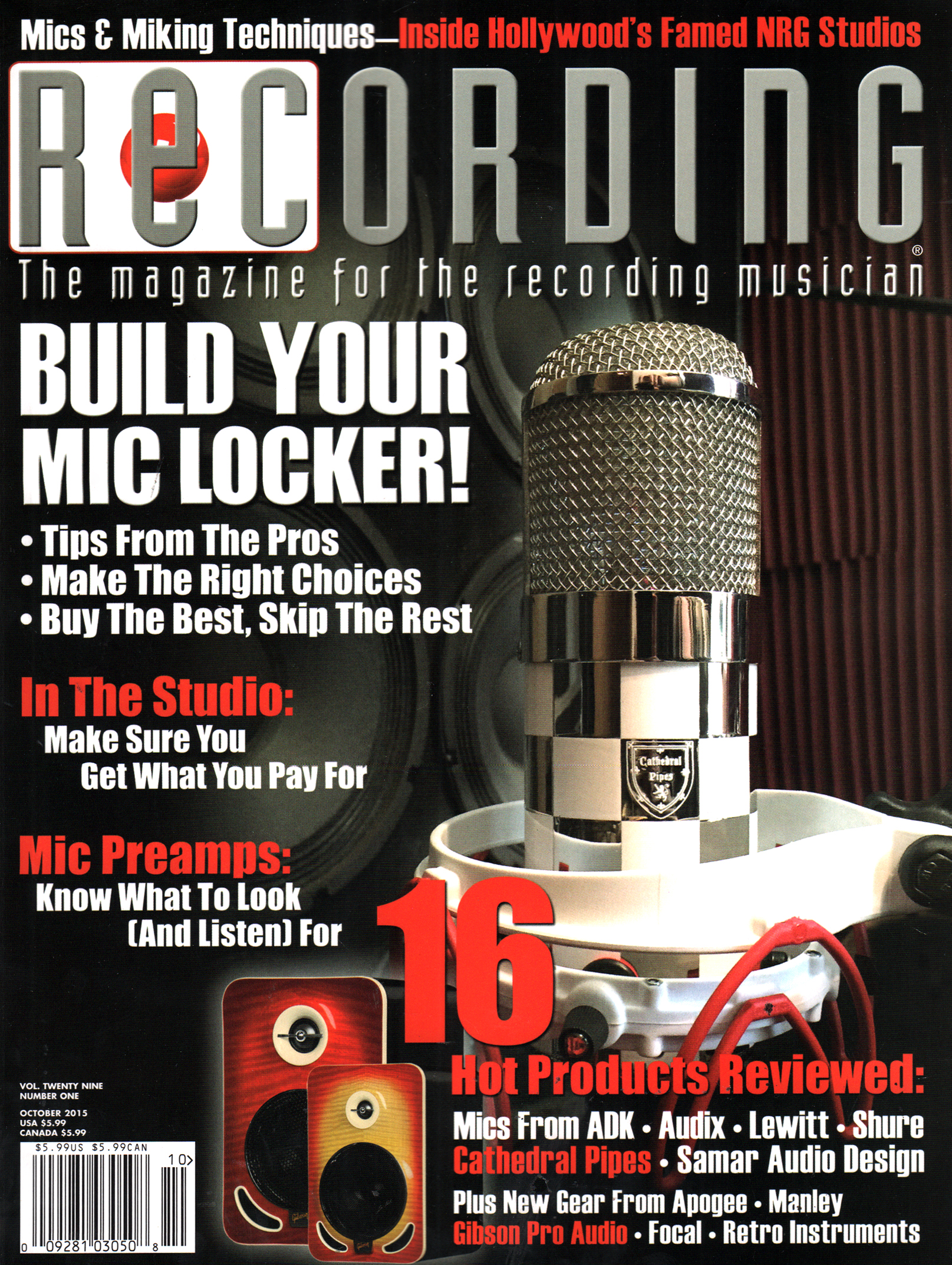 Recording-Magazine October 01, 2015 Issue Cover