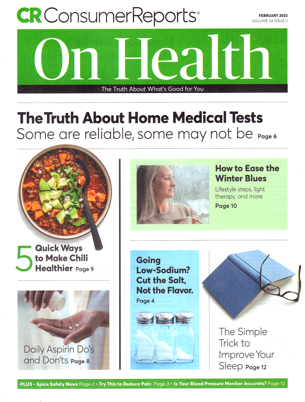 Consumer-Reports-On-Health February 01, 2022 Issue Cover