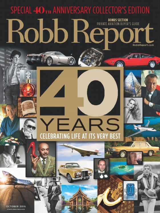 Robb-Report October 01, 2016 Issue Cover
