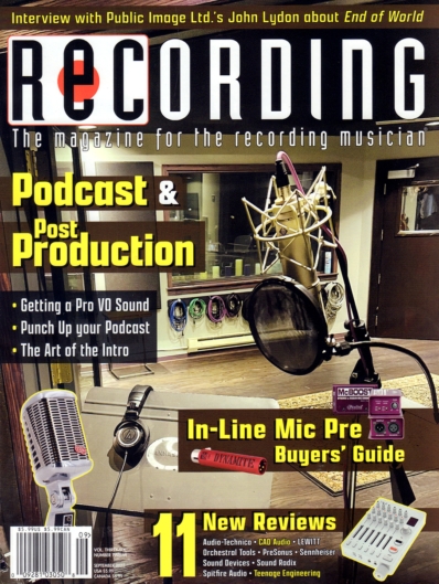 Recording Magazine September 01, 2023 Issue Cover
