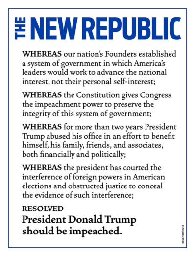 The New Republic December 01, 2019 Issue Cover