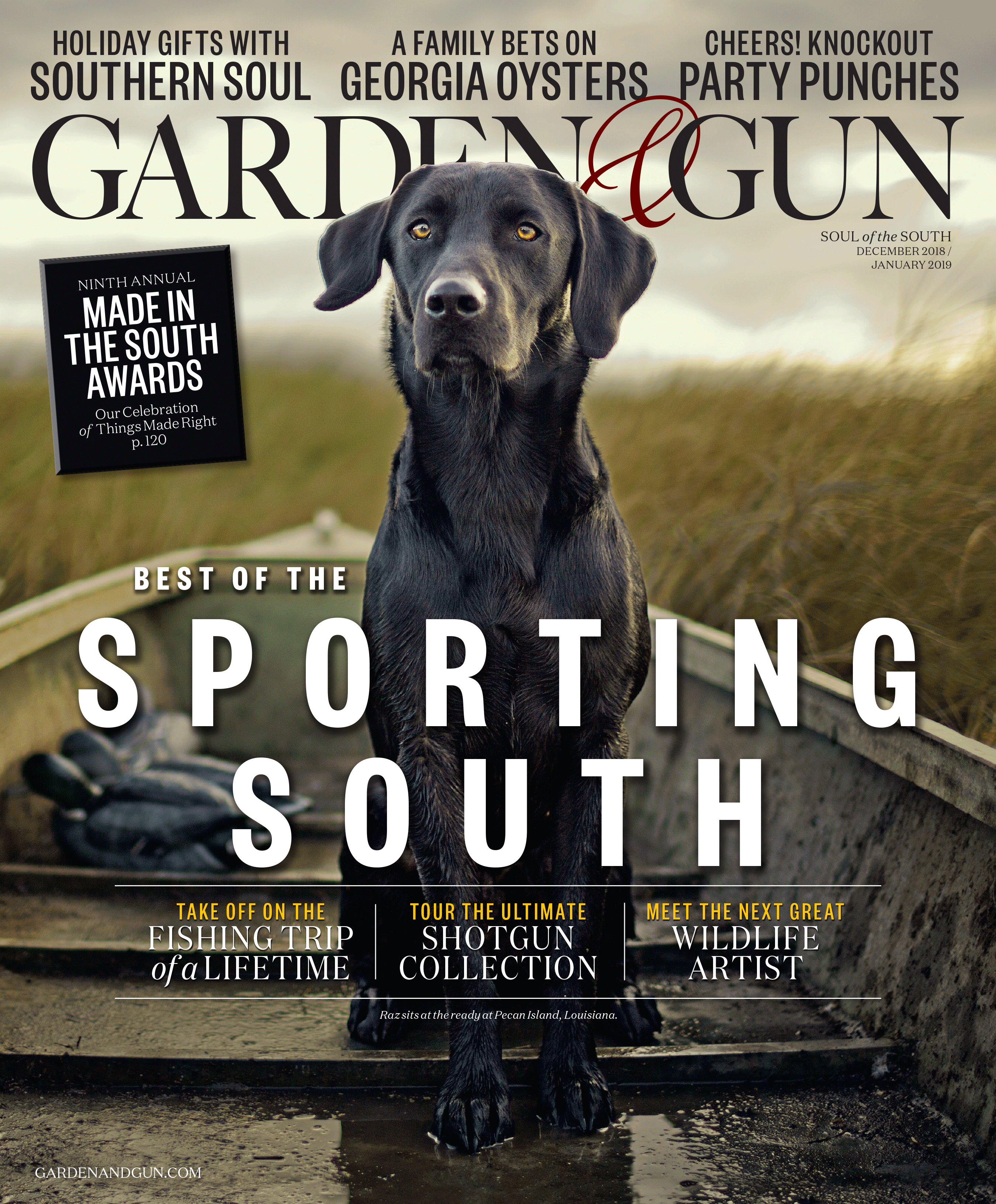 Garden-and-Gun December 01, 2018 Issue Cover